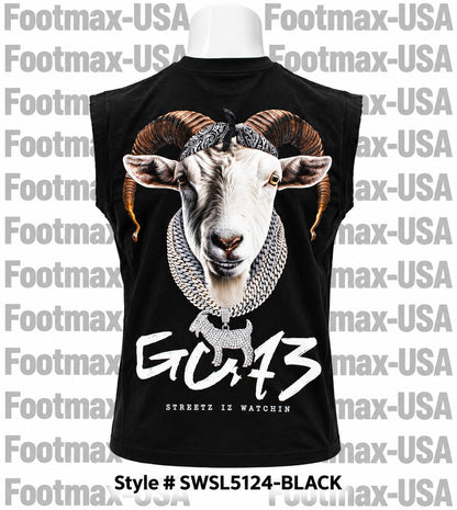 STREETZ IZ WATCHIN SLEEVELESS GOAT 3 - SWSL5124-BLACK - MEN'S