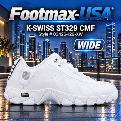K-SWISS ST329 CMF - White/Black/Silver - 03426-129-XW (WIDE)