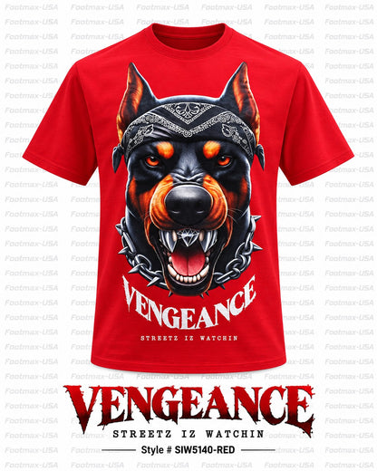STREETZ IZ WATCHIN T-SHIRT - VENGEANCE - SIW5140-RED - MEN'S