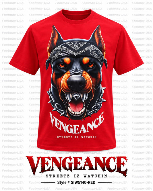 STREETZ IZ WATCHIN T-SHIRT - VENGEANCE - SIW5140-RED - MEN'S