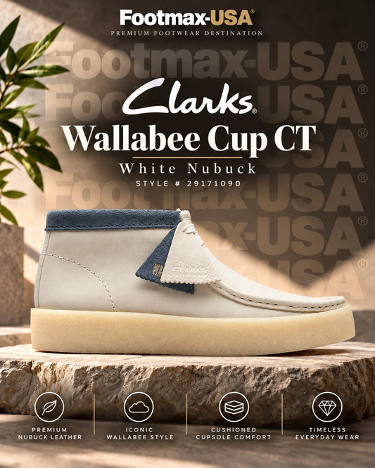 Clarks Wallabee Cup CT - 26171090 - White Nubuck