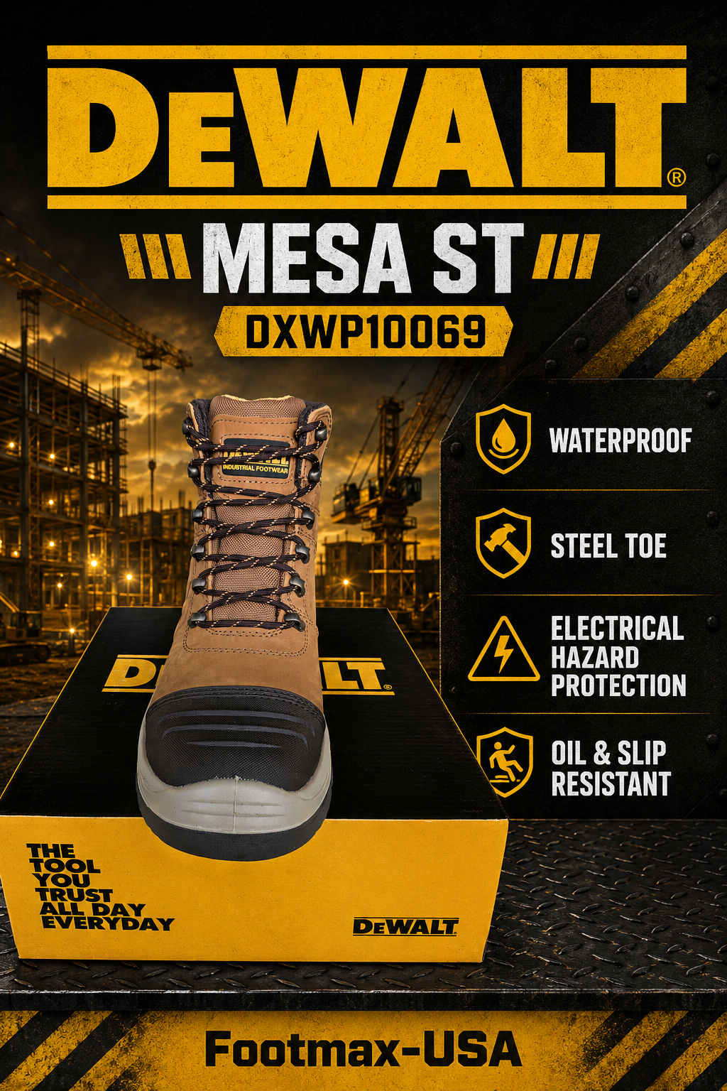 Dewalt Mesa ST - Steel Toe - Waterproof - Electrical Hazard - DXWP10069